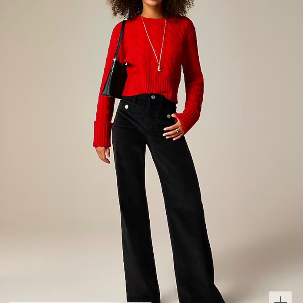 j. Crew Wide leg velvet pants